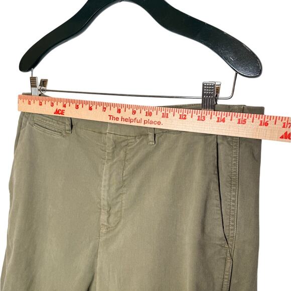 Nili Lotan 8 Slouchy $395 Drop Crotch Jackson Pants Ankle Zip Cotton Paris Green - Picture 8 of 9